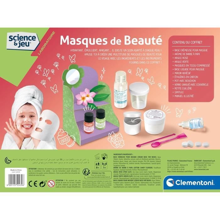 Masques de beauté - Clementoni - Science & Jeu - Jeux Scientifiques