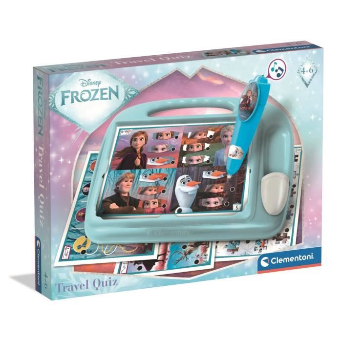 Clementoni - Pupitre Reine des Neiges - Jeu éducatif - Découvre les formes, les couleurs, les chiffres, l'espace et les dimensions