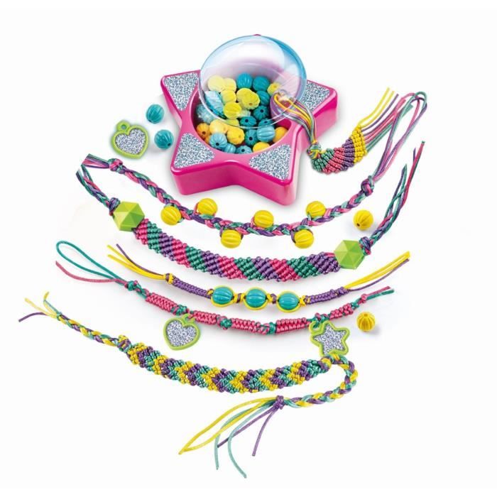Clementoni Crazy Chic  - Coffret création de bracelets de l'amitié - Perles et fils - Des 7ans