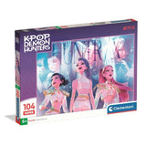 Clementoni - K-Pop Demon Hunters - Puzzles 104 Pieces Super - Puzzle enfant - Des 6 ans -  Rumi, Mira et Zoey - 48.5 x 33.3