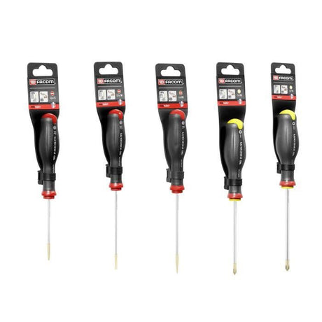 Boîte a outils + 22 outils FACOM - BP.P20ACM1PB - 5 tournevis + 6 clés mixtes + 9 clés mâles + 1 pince multiprise + 1 scie a métaux