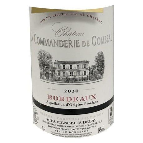 Château La Commanderie de Gombeau 2020 Bordeaux - Vin rouge de Bordeaux