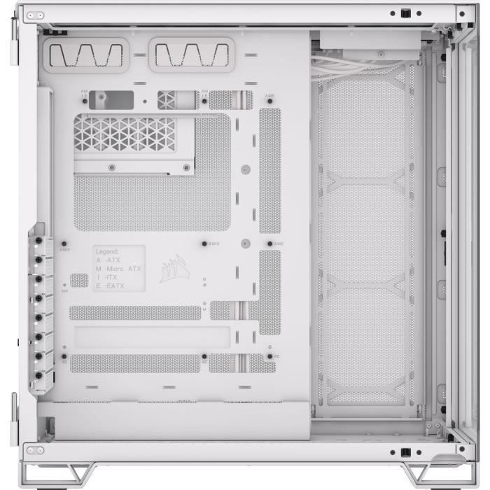 Boîtier PC - CORSAIR - 6500X  Tempered Glass Mid-Tower Dual Chamber - Blanc