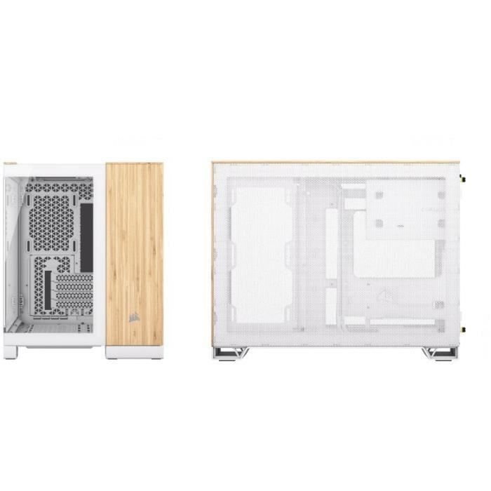 Boîtier PC - CORSAIR - CC-9011288-WW - 2500X - mATX - PC Case - White/Bamboo