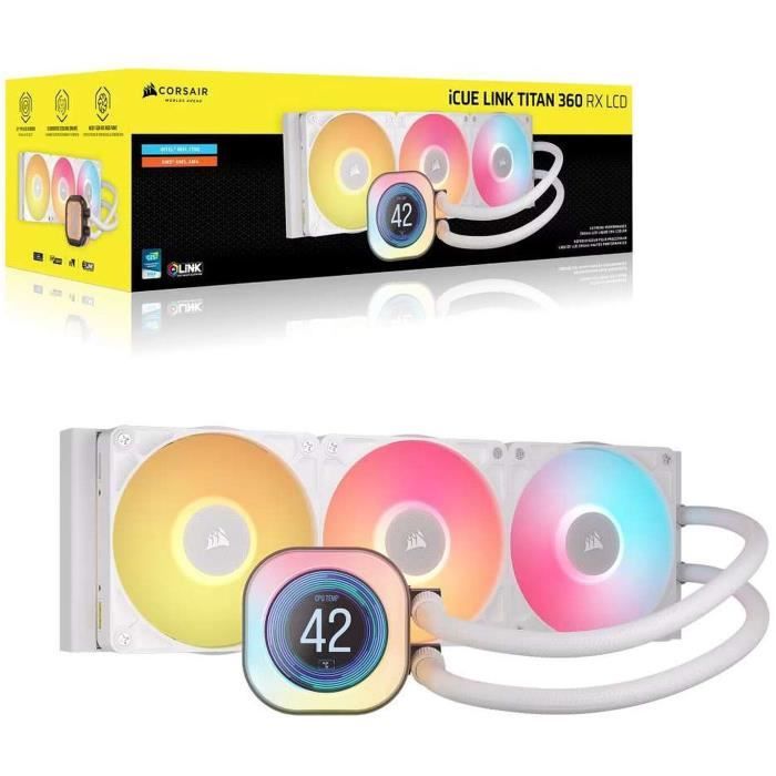 Refroidissement PC - CORSAIR - CW-9061026-WW - iCUE LINK TITAN 360 RX LCD White AIO