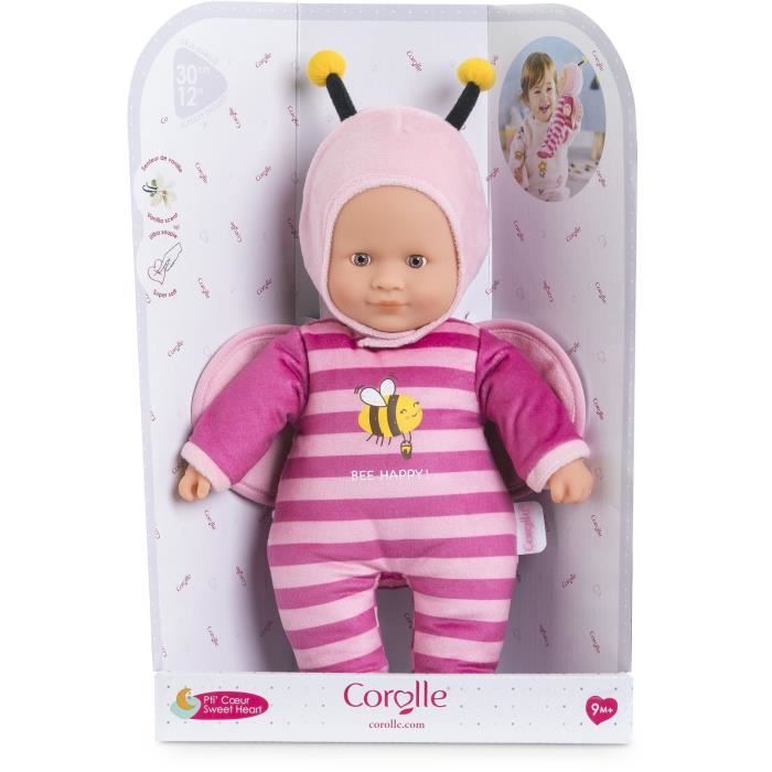 Poupon - COROLLE - Pti' Coeur Abeille - 30 cm - senteur vanille - des 9 mois