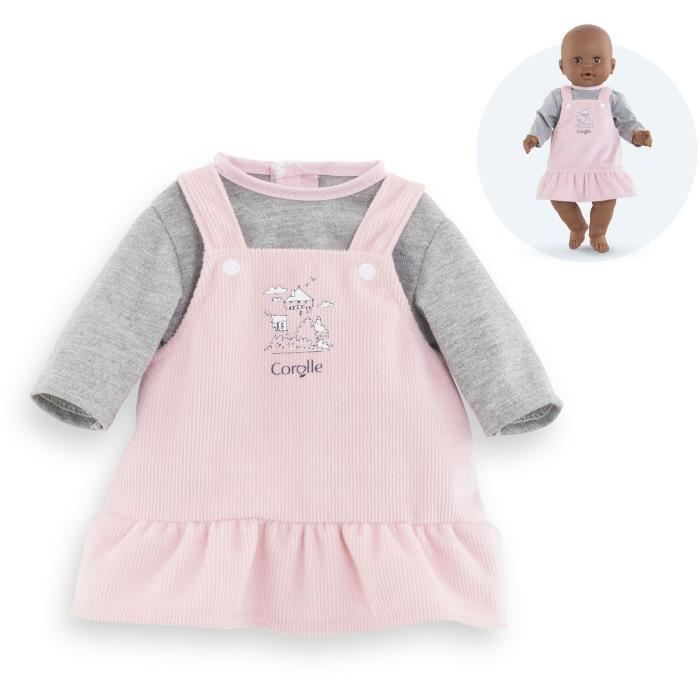 Robe et T-Shirt Bords de Loire - COROLLE - Vetements - Pour Poupon 36cm- Des 2 ans