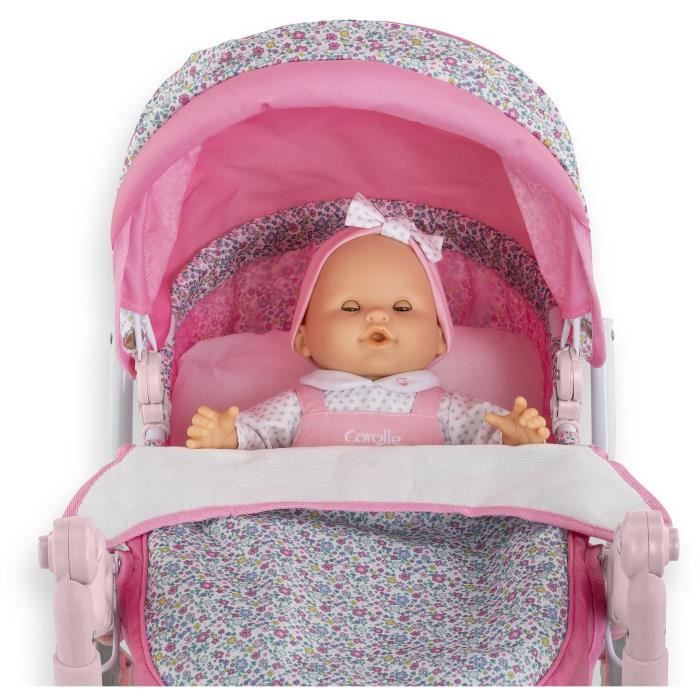 Accessoires poupons - COROLLE - Landau Floral - pour poupons 36 a 52 cm - des 3 ans