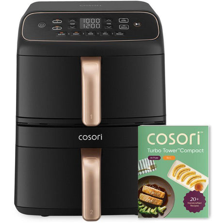 Friteuse sans huile COSORI - Turbo Tower Pro Smart Compact - Capacité 8,6L - 5 programmes - 2630W - Noir