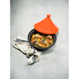 Tajine en fonte - COSY & TRENDY - Tous feux dont induction - Ř 30 cm - Orange / Noir