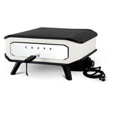 Four a pizza électrique - COZZE - 13 - 90356 - 2200 W - 60,5 x 60,5 x 30,5 cm - Noir / Blanc