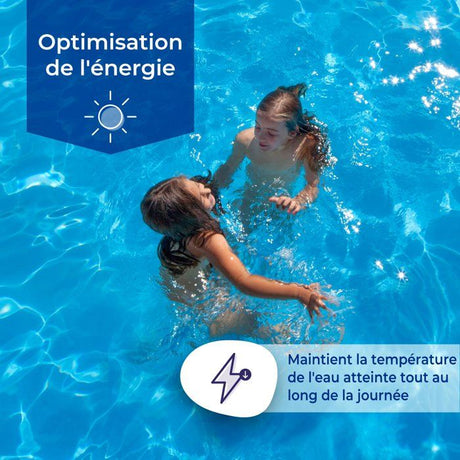 Bâche été a bulles - GRE - 180 µ - Piscine 8,10 x 4,70 m - Pour piscine acier/résine, tubulaire ou auto portante