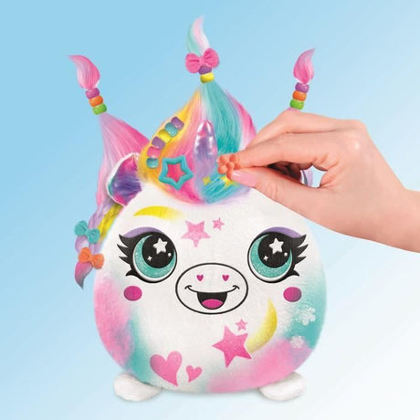 Peluche Squishy Hair'iffic  a coiffer et décorer avec spray électronique, feutres, - Airbrush Plush -AIR 040- aléatoire Canal Toys