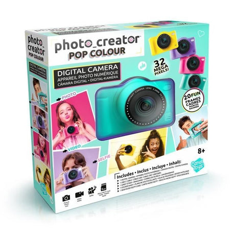 Appareil Photo Numérique Pop Couleur Vert- Avec carte SD 8Go incluse - Photo Creator - CLK 043 Canal Toys