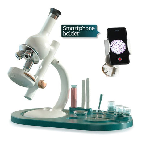 Canal Toys - So Science - Microscope édition labo avec grossissement jusqu'a 1600x, filtre RGB et support téléphone - COS 004