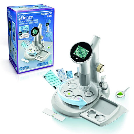 Canal Toys - So Science - Microscope vidéo Vision 1000 avec écran intégré, base rotative et capture photo/vidéo - COS 007