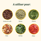 Moulin a épices - CUISINART - Fonctionne par impulsion - 2 bols avec couvercle - Bleu nuit