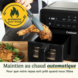 Friteuse sans huile CUISINART - Airfryer AFD10XBLE - Capacité 10,4L - Double cuves - Noir - 2400W