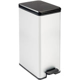 Poubelle a Pédale - SLIM BIN - 40 L - Gris Métallisé - Curver