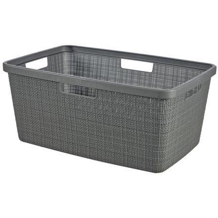 Corbeille a Linge - 46 L -  Jute - Anthracite - Curver