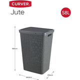 Coffre a Linge - 58 L - Jute - Anthracite - Curver