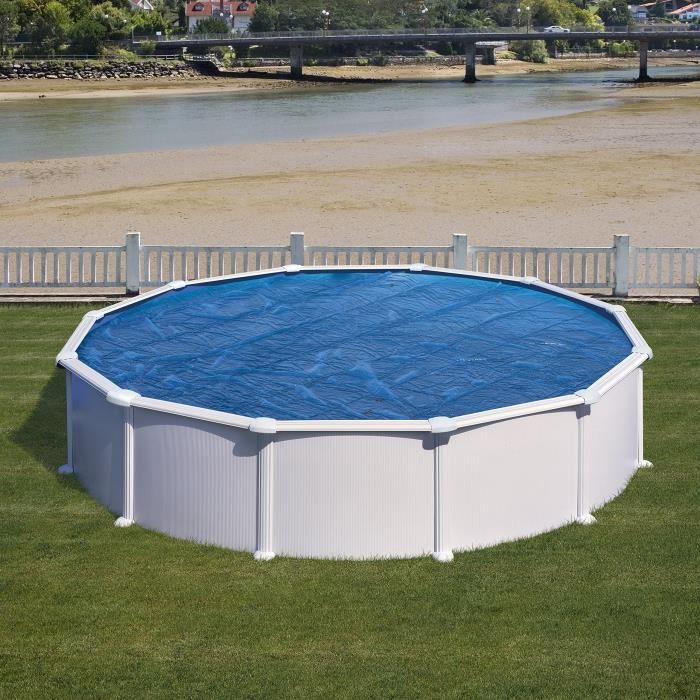 GRE - Bâche été a bulles pour piscines hors-sol rondes Ř4,50m a Ř4,60m -  Épaisseur 0,18mm