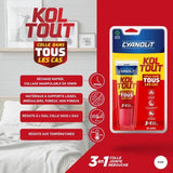 Colle de fixation et d'étanchéité - CYANOLIT - Blanc - Blister 50ml - Pratique pour petites réparations - Polyvalente et résistante