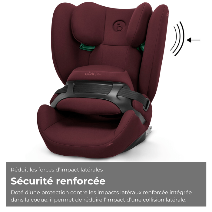 Siege auto Pallas B i-size Cbx by Cybex - 76 a 150 cm - 9 a 50 kg - 15 mois a 12 ans - Rumba Red - Dark Red