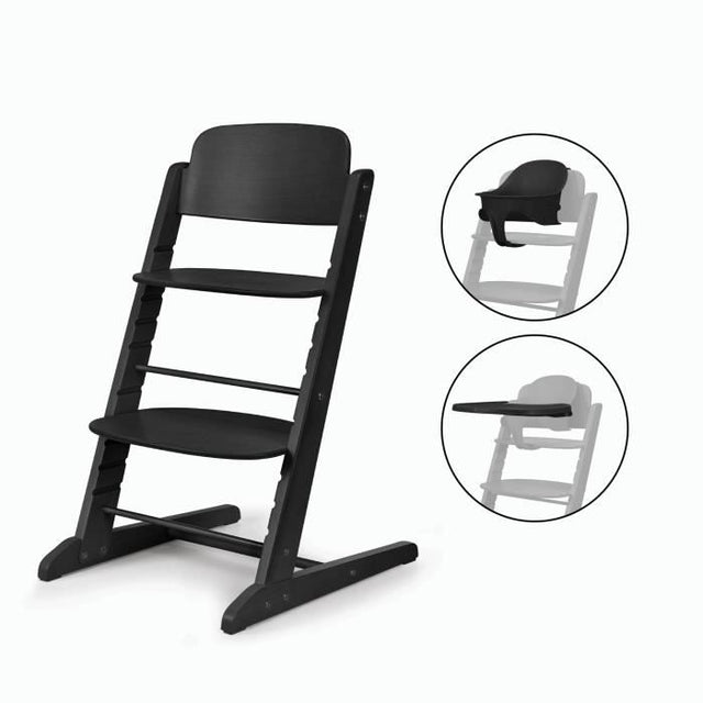 Chaise haute évolutive - CYBEX - IRIS 3-en-1 - Bois - Baby set & plateau inclus - Stunning Black