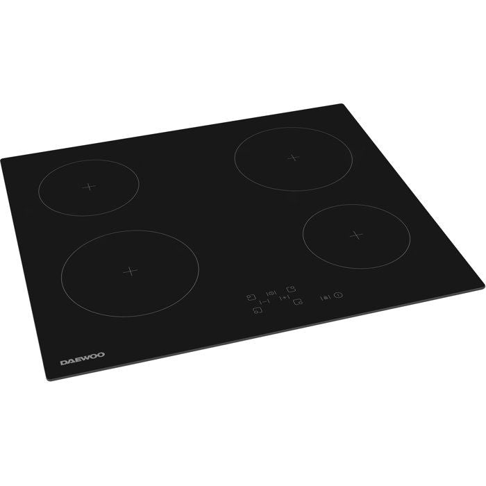 Plaque de cuisson vitrocéramique - DAEWOO - 4 foyers - 60 cm - BH6VTF27BNM - Noir
