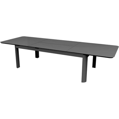 Table de jardin - Rectangulaire - Graphite - Aluminium - 10/16 personnes -  230 / 350 x 120 cm - Darius - PROLOISIRS