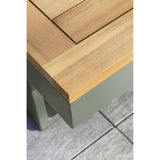 Salon de jardin modulable - Kaki - Bois d'acacia et aluminium - DCB GARDEN - 4 places - TOKYO