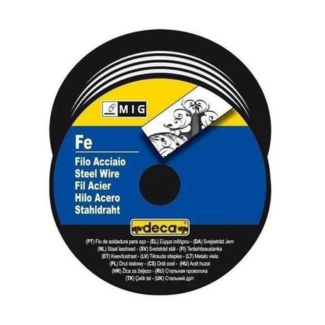 DECA Bobine fil acier pour soudure MIG/MAG Ř fil 0,8 mm 0,7 kg