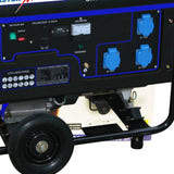 Groupe électrogene essence - MASTER FLASH - 5500 W - Chariot inclus - Monophasé - Systeme AVR - Bleu
