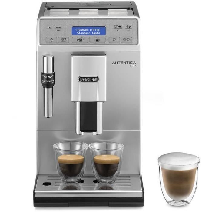 Machine expresso broyeur - De'Longhi - Autentica plus - ETAM29.620.SB - 4 recettes - Argent