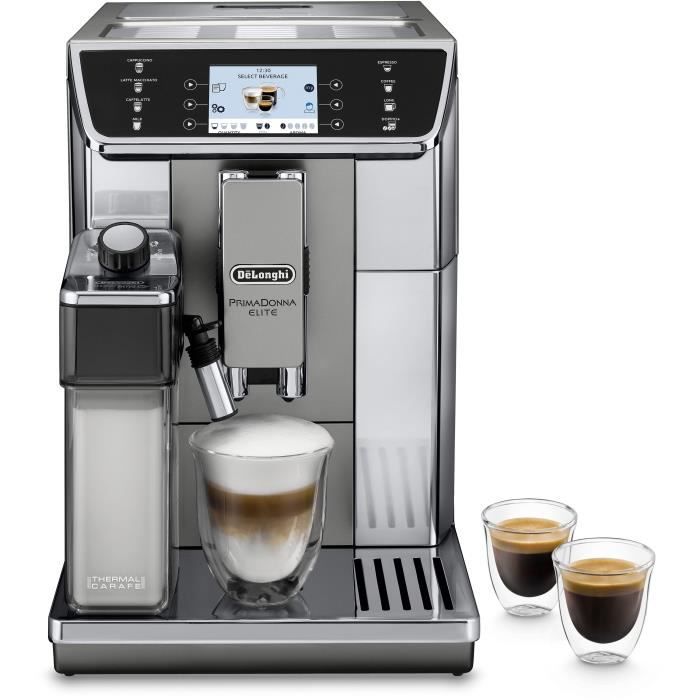 Machine expresso broyeur - De'Longhi - Primadonna elite - ECAM650.55.MS - 14 recettes - Gris