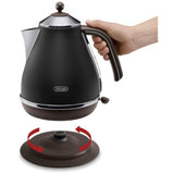 Bouilloire - DELONGHI - KBOV2001.BK - 2000 W - 1,7 L - Noir mat / Chocolat