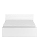 Demeyere Lit adulte MICHIGAN - 140 x 190 cm - Multiples rangements - Blanc