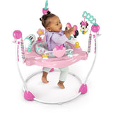 DISNEY BABY - MINNIE - Aire d'éveil bébé multi-jouets, siege sauteur a rebonds évolutif, pivotant a 360°, cadeau bébé