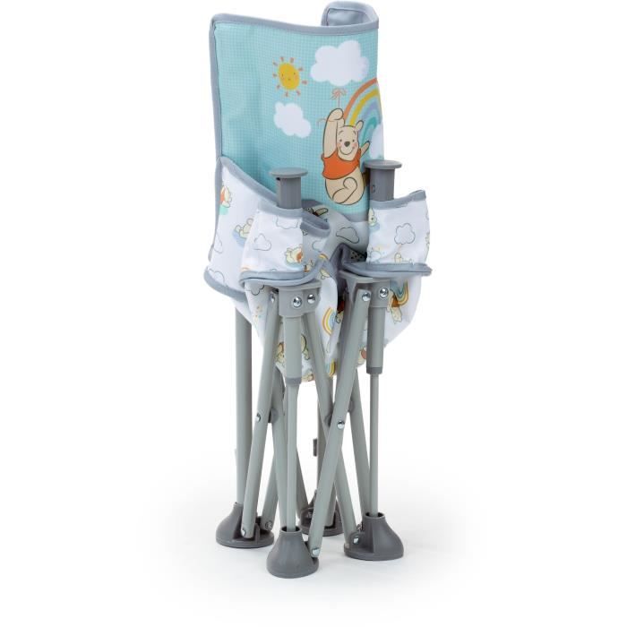 DISNEY BABY -WINNIE- Rehausseur de chaise pliable, nomade, de voyage, Léger et facile a nettoyer, Sac de transport inclus