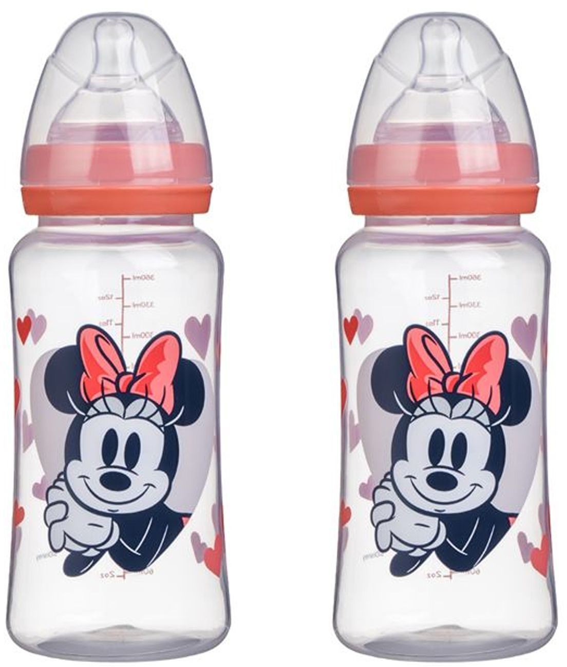 Lot de 2 biberons - DISNEY BABY - MINNIE COLLECTOR - 360 ml - Tétine silicone - Débit 3 positions