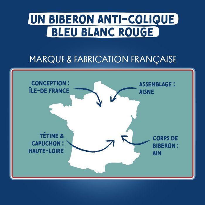 Biberon anti-colique - DODIE - 270 ml - Tétine multi-perforée biomimétisme - +3 mois - Débit 2 - Rose