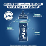 Biberon anti-colique - DODIE - 270 ml - Tétine multi-perforée biomimétisme - +3 mois - Débit 2 - Rose