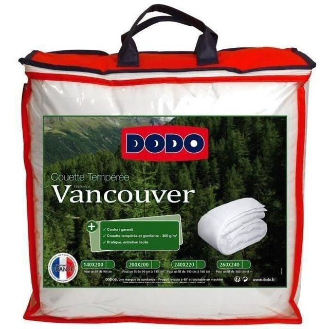 Couette Tempérée - DODO - Vancouver - 240 x 260 cm - Blanc