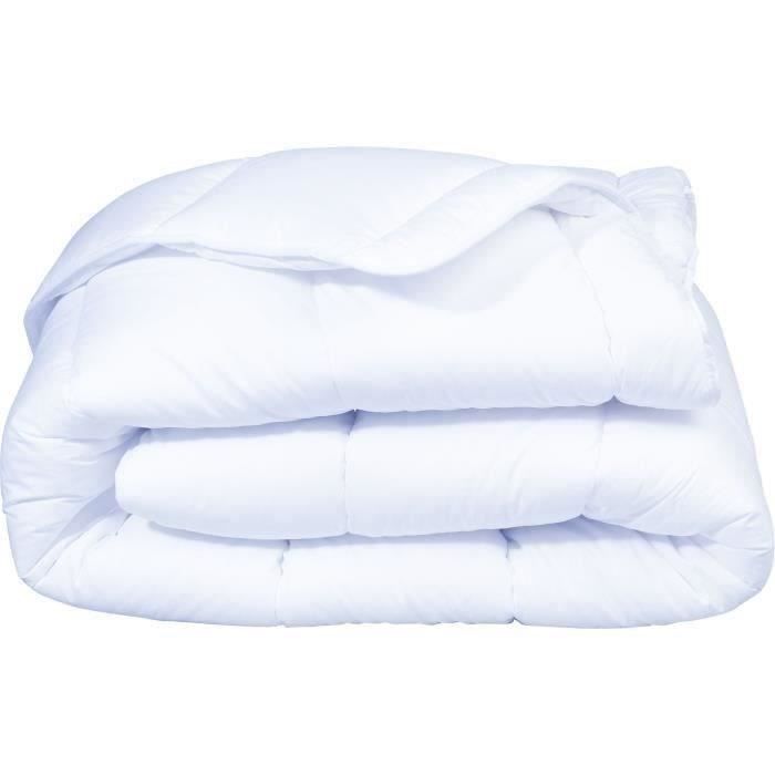 Couette Tempérée 300gr/m˛ - DODO - VICTORIA - Anti-Acariens - 240 x 260 cm - Blanc