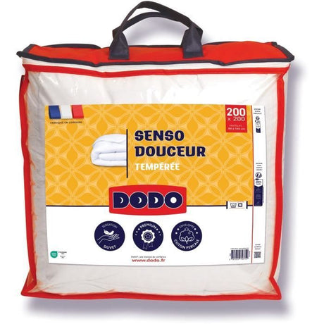 DODO - Couette tempérée 350 g/m˛ - SENSO DOUCEUR - 200 x 200 cm - Blanc