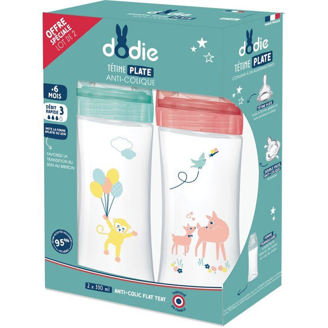 Dodie Biberon Sensation+ Anti-Coliques +6m Ours Lot de 2 x 330ml