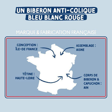 Biberon anti-colique - DODIE - 330 ml - Tétine ronde - +6 mois - 3 vitesses - Débit 3 - Vert