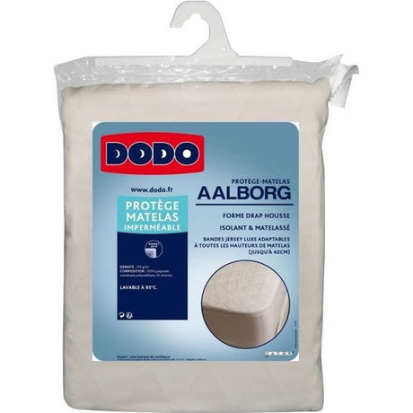 Protege Matelas Aalborg - DODO - Matelassé & Imperméable - 140 x 190 cm - Blanc