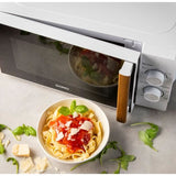 Four micro-ondes DOMO DO2720 - 20L - 700W - Minuterie 35mn - Fonction décongélation - L44 x P35,8 x H 25,8 cm - Blanc finition bois